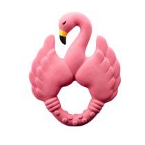 Natruba grizala iz naravnega kavčuka - Roza flamingo